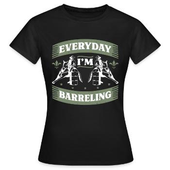 Barrel Racing Everyday I'm Barreling Barrel Race - Women's T-Shirt - black - Front - AI Model Female 172 dark (172cm)