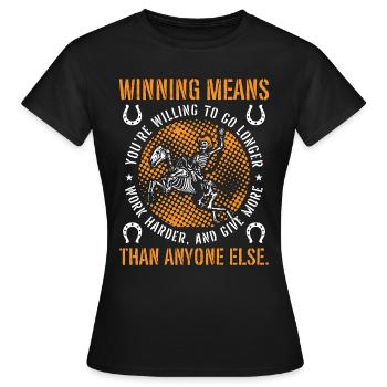 Cutting Horse Winning Means You're Rodeo Horseman - Women's T-Shirt - black - Front - AI Model Female 172 dark (172cm)