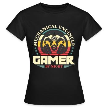 Mechanical Engineer By Night Mechanic Engineer - Women's T-Shirt - black - Front - AI Model Female 172 dark (172cm)