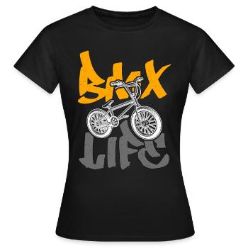 BMX Racing BMX Life Bicyclette Cyclist Bike Racing - Frauen T-Shirt - Schwarz - Vorne - AI Model Female 172 dark (172cm)