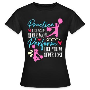 Pratique du cheerleading comme vous n’avez jamais applaudi - T-shirt Femme - noir - Devant - AI Model Female 172 dark (172cm)