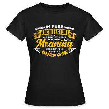 L’architecture dans l’architecture pure La construction - T-shirt Femme - noir - Devant - AI Model Female 172 dark (172cm)