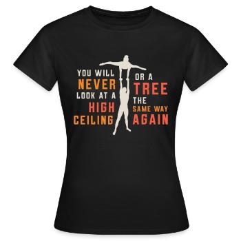 Contorsion que vous ne regarderez jamais cerceau aérien - T-shirt Femme - noir - Devant - AI Model Female 172 dark (172cm)