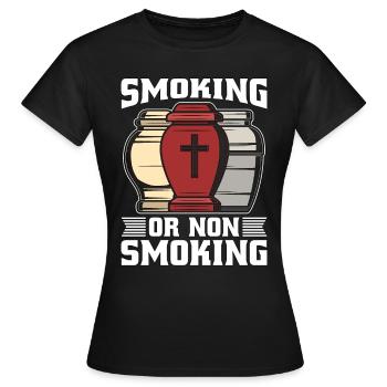 Embaumeurs Fumer Fumer Fumer Fumer Funeral Embaumeurs - T-shirt Femme - noir - Devant - AI Model Female 172 dark (172cm)