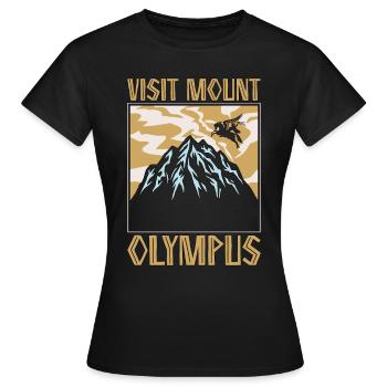 Mythologie grecque Visitez le mont Olympe Grèce antique - T-shirt Femme - noir - Devant - AI Model Female 172 dark (172cm)
