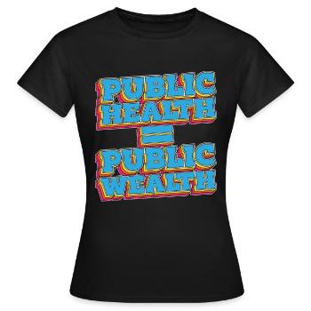 Santé publique Patrimoine public Travailleur de la santé Infirmière - T-shirt Femme - noir - Devant - AI Model Female 172 dark (172cm)