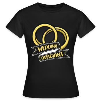 Officiant Wedding Officiant Counselor Ordained - Women's T-Shirt - black - Front - AI Model Female 172 dark (172cm)