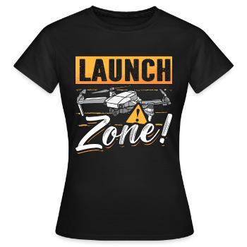 Drone Racing Zone de lancement Machine de course de drones - T-shirt Femme - noir - Devant - AI Model Female 172 dark (172cm)