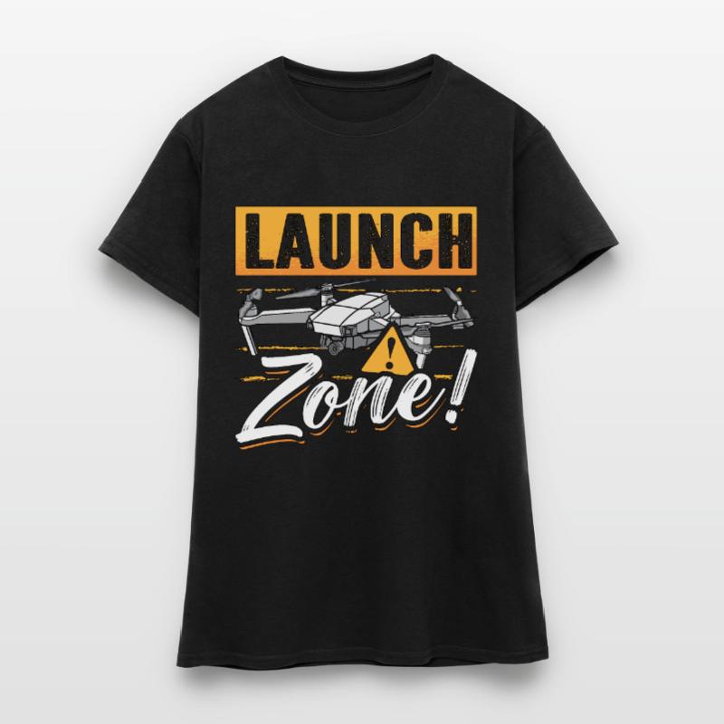 Drone Racing Zone de lancement Machine de course de drones T-shirt Femme