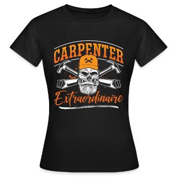 Charpentier Menuisier extraordinaire Charpenterie - T-shirt Femme - noir - Devant - AI Model Female 172 dark (172cm)