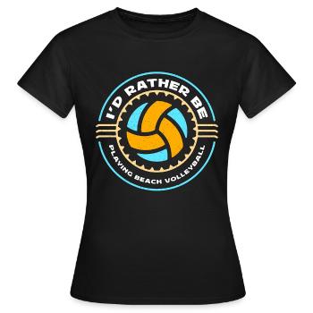 Volleyball de plage Je préfère jouer au beachball - T-shirt Femme - noir - Devant - AI Model Female 172 dark (172cm)