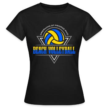 Volleyball de plage Rêver des vendredis et du beachball - T-shirt Femme - noir - Devant - AI Model Female 172 dark (172cm)