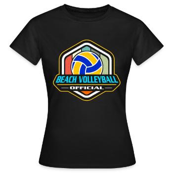 Beach Volleyball Official Volleyball Set Beachball - Frauen T-Shirt - Schwarz - Vorne - AI Model Female 172 dark (172cm)