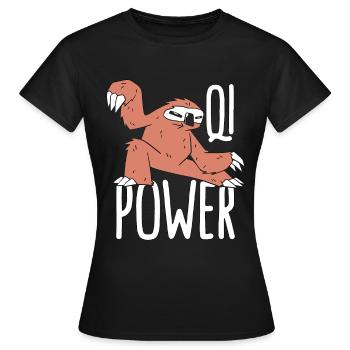 Tai Chi Qi Power Arts Martiaux Taiji Tai Chi Lover - T-shirt Femme - noir - Devant - AI Model Female 172 dark (172cm)