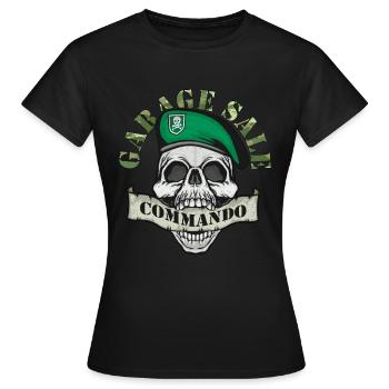 Garage Sale Commando Flea Market Bargain Hunter - Women's T-Shirt - black - Front - AI Model Female 172 dark (172cm)