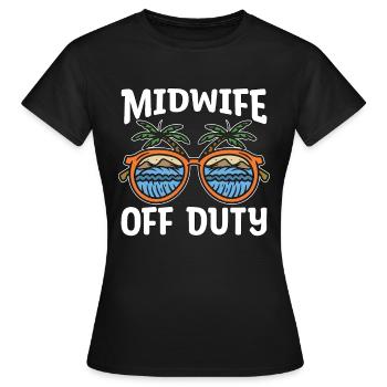 Sage-femme Service de santé en congé Sages-femmes sages-femmes - T-shirt Femme - noir - Devant - AI Model Female 172 dark (172cm)