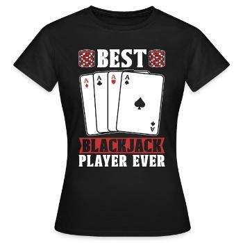 Classic Blackjack Best Blackjack Player Gambling - Frauen T-Shirt - Schwarz - Vorne - AI Model Female 172 dark (172cm)