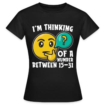 Cribbage I'm Thinking Of A Number Playing Cards - Frauen T-Shirt - Schwarz - Vorne - AI Model Female 172 dark (172cm)