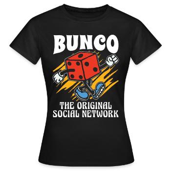 Bunco The Original Social Network Loves Party Game - Frauen T-Shirt - Schwarz - Vorne - AI Model Female 172 dark (172cm)