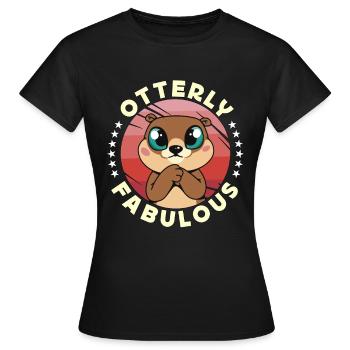 Otterly fabuleux Bien-être animal Elevage de loutres - T-shirt Femme - noir - Devant - AI Model Female 172 dark (172cm)