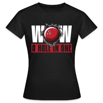 Alley Bowling Wow Un trou dans un joueur de bowling - T-shirt Femme - noir - Devant - AI Model Female 172 dark (172cm)