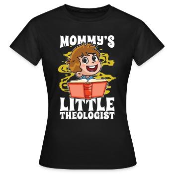 Théologie Le petit théologien de maman - T-shirt Femme - noir - Devant - AI Model Female 172 dark (172cm)