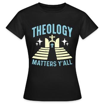La théologie compte pour tous Théologien religieux biblique - T-shirt Femme - noir - Devant - AI Model Female 172 dark (172cm)