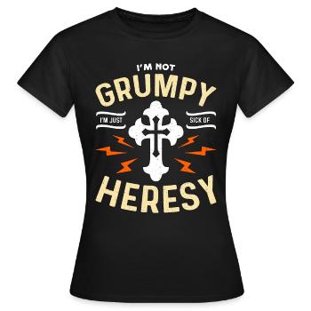 Théologie Je ne suis pas grincheux Je suis théologien Théologien - T-shirt Femme - noir - Devant - AI Model Female 172 dark (172cm)