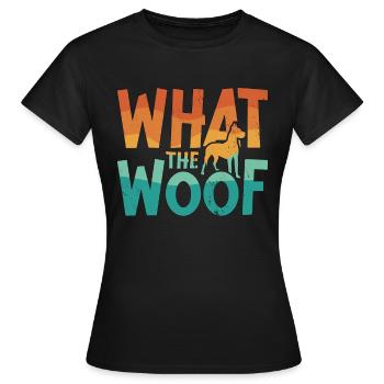 Dresseur de chiens d’assistance Qu’est-ce que le chien de thérapie Woof - T-shirt Femme - noir - Devant - AI Model Female 172 dark (172cm)