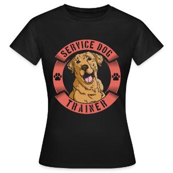 Dresseur de chiens d’assistance Dresseur d’école d’animaux de compagnie Propriétaire de chien - T-shirt Femme - noir - Devant - AI Model Female 172 dark (172cm)