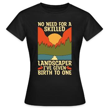 Paysagiste Pas besoin d’un paysagiste qualifié Tondeuse - T-shirt Femme - noir - Devant - AI Model Female 172 dark (172cm)