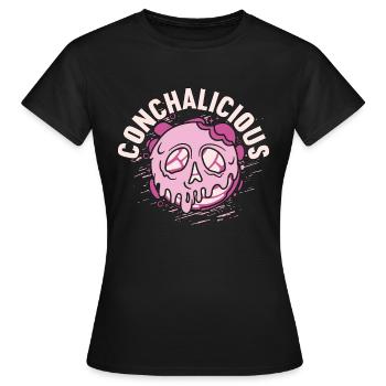 Conchas Conchalicious aime le pain sucré mexicain - T-shirt Femme - noir - Devant - AI Model Female 172 dark (172cm)
