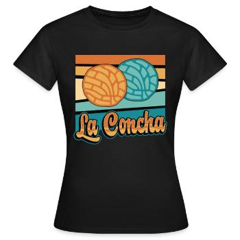 La Concha Cuisine mexicaine Amateur de pâtisserie de pain sucré - T-shirt Femme - noir - Devant - AI Model Female 172 dark (172cm)