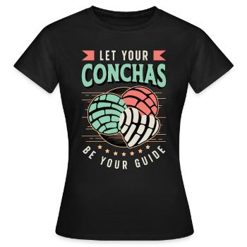 Conchas Laissez vos Conchas être votre pain de coquille sucré - T-shirt Femme - noir - Devant - AI Model Female 172 dark (172cm)