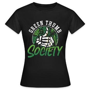 Plantes d’intérieur Green Thumb Society jardinier botanique - T-shirt Femme - noir - Devant - AI Model Female 172 dark (172cm)