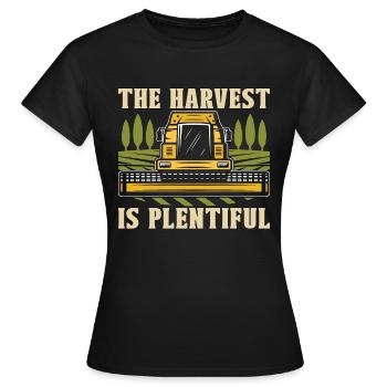 The Harvest Is Plentiful Farming Combine Harvester - Women's T-Shirt - black - Front - AI Model Female 172 dark (172cm)