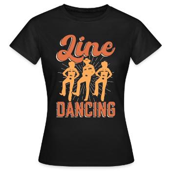 Danse en ligne, Danse en ligne, Danse carrée, Vie à la campagne - T-shirt Femme - noir - Devant - AI Model Female 172 dark (172cm)