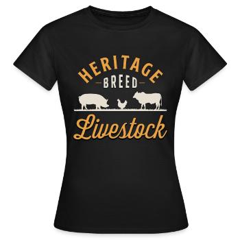 Éleveur Patrimoine Élevage Éleveurs - T-shirt Femme - noir - Devant - AI Model Female 172 dark (172cm)