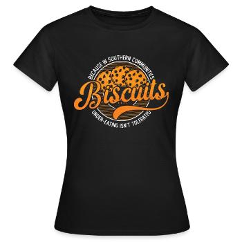 Biscuits Et Sauce Parce Que Dans Le Sud De L’amateur De Sauce - T-shirt Femme - noir - Devant - AI Model Female 172 dark (172cm)