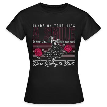 Dance Moves Hands On Your Hips A Smile Dancefloor - Women's T-Shirt - black - Front - AI Model Female 172 dark (172cm)