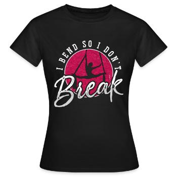 Acrobate : Je me penche pour ne pas casser les sports aériens - T-shirt Femme - noir - Devant - AI Model Female 172 dark (172cm)