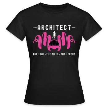 Architect Mom The Idol The Myth The Draftsman - Frauen T-Shirt - Schwarz - Vorne - AI Model Female 172 dark (172cm)