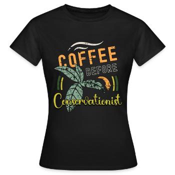 Écologiste Café Respectueux de l’environnement Amateur de café - T-shirt Femme - noir - Devant - AI Model Female 172 dark (172cm)