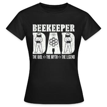 Papa apiculteur L’idole Le mythe L’apiculteur - T-shirt Femme - noir - Devant - AI Model Female 172 dark (172cm)