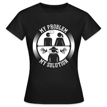 Apiculteur Mon problème Mon pictogramme Maman Apiculture - T-shirt Femme - noir - Devant - AI Model Female 172 dark (172cm)