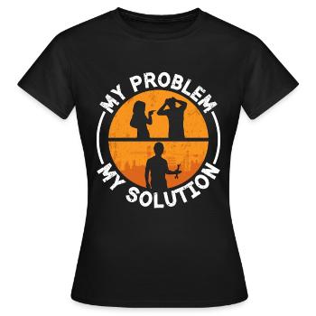 Monteur de charpentes métalliques Mon problème Mon pictogramme Papa Maman Soudure - T-shirt Femme - noir - Devant - AI Model Female 172 dark (172cm)
