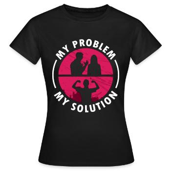 Ferronnier d’acier Mon problème Mon pictogramme Maman métallurgiste - T-shirt Femme - noir - Devant - AI Model Female 172 dark (172cm)