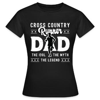 Coureur de cross-country Papa L’idole Le coureur de cross-country - T-shirt Femme - noir - Devant - AI Model Female 172 dark (172cm)