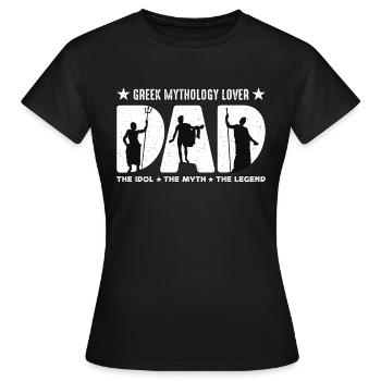 Mythologie grecque amant papa l’idole grec ancien - T-shirt Femme - noir - Devant - AI Model Female 172 dark (172cm)