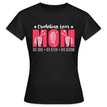 Crochet amant maman l’idole l’amant de tricot - T-shirt Femme - noir - Devant - AI Model Female 172 dark (172cm)